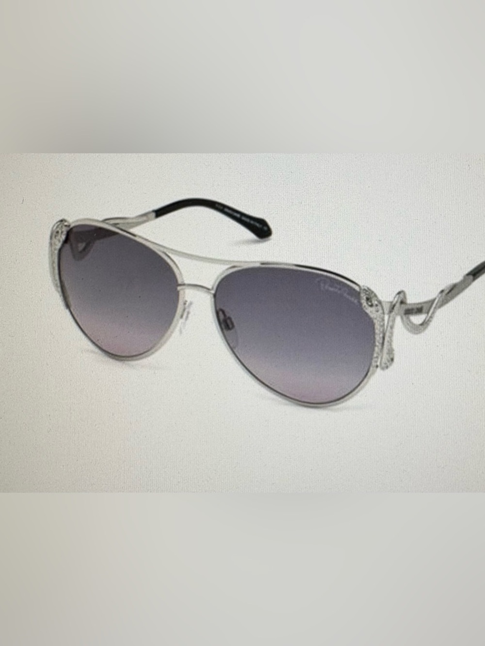 Roberto Cavalli Silver Sunglasses with Gradient Lenses